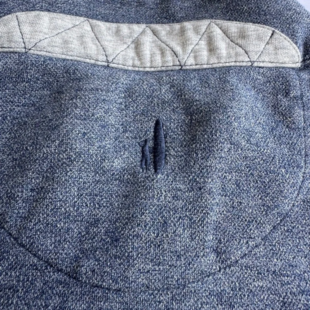 Johnnie-O Mens XL Quarter Zip Pullover Heathered Blue Grey Cotton Modal Stretch‎